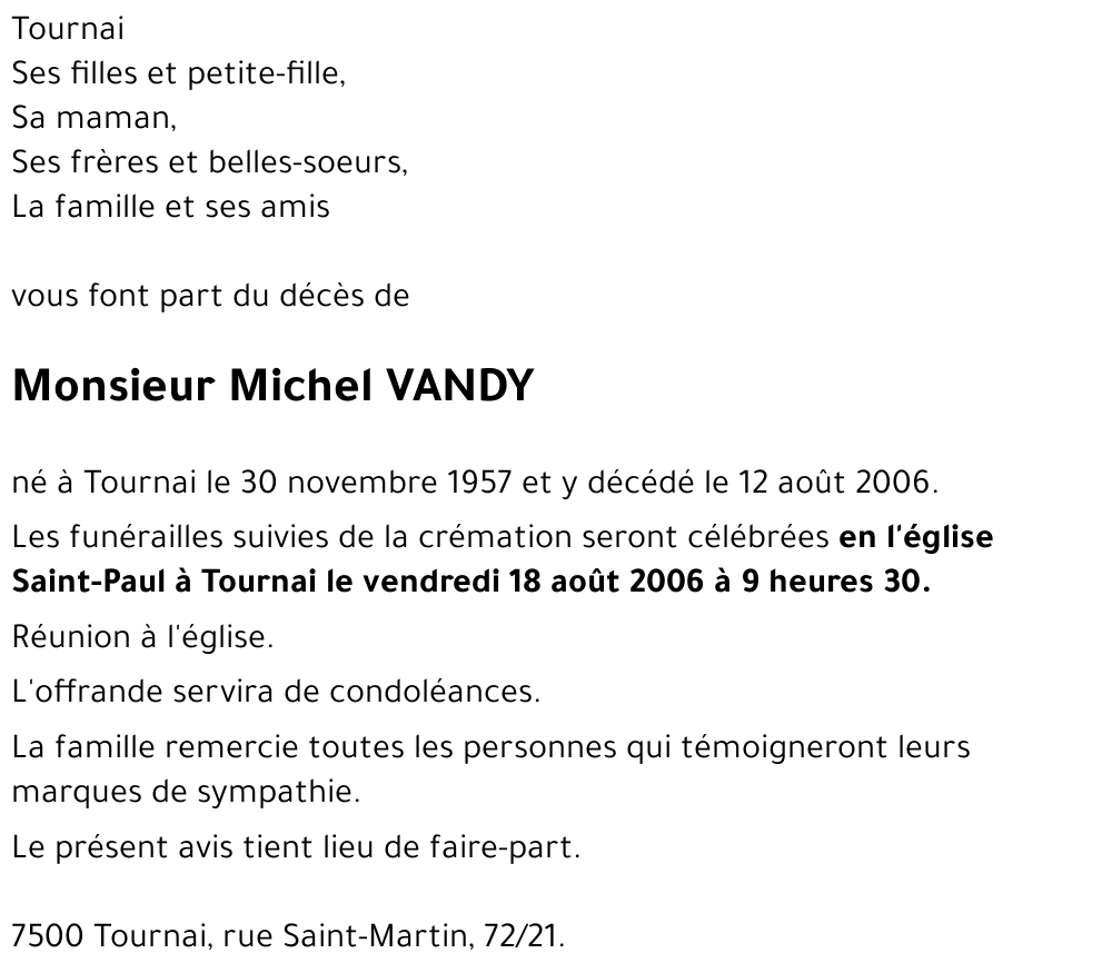 Michel VANDY