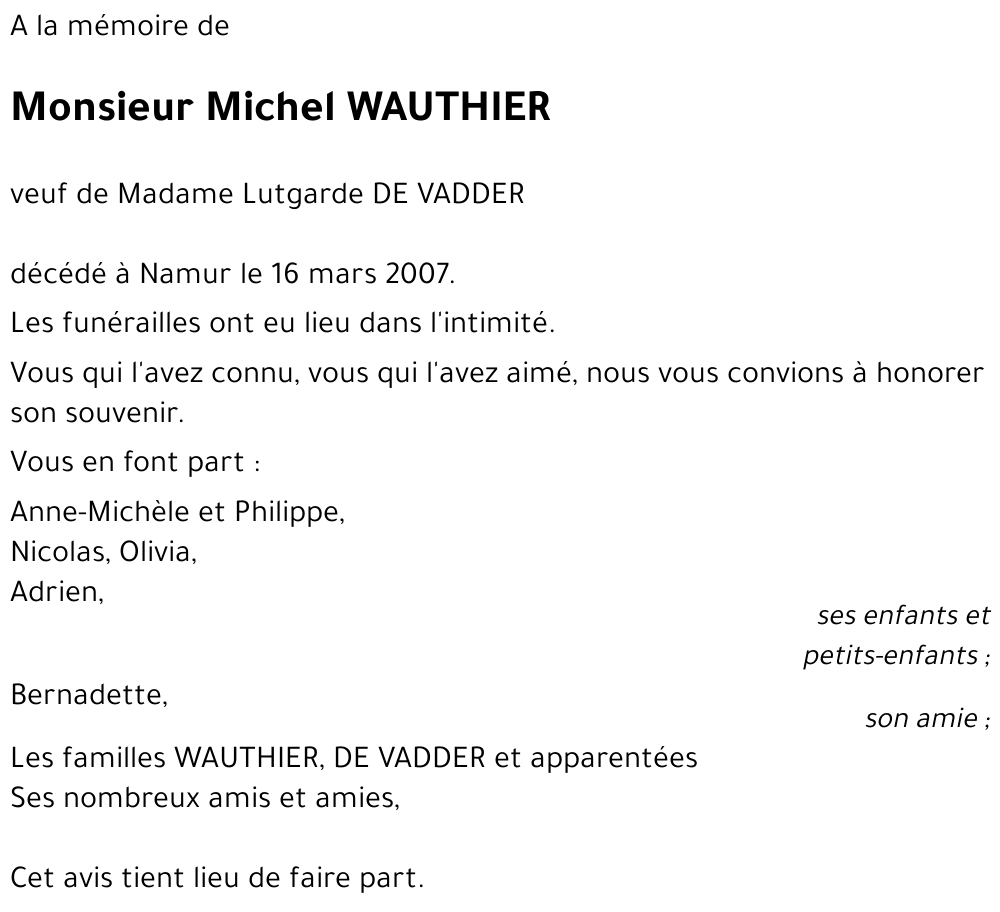 Michel WAUTHIER