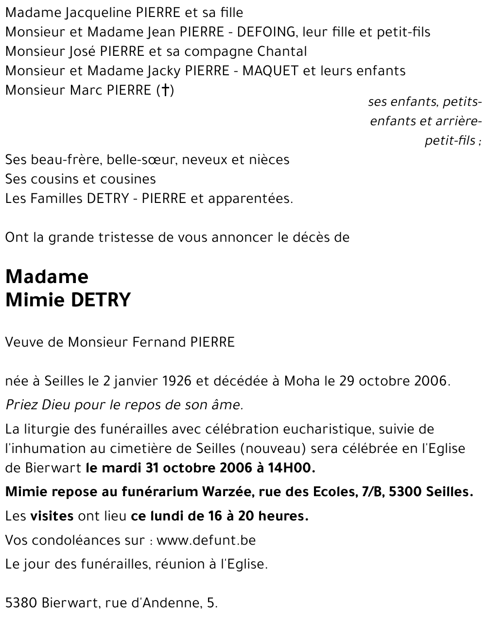 Mimie DETRY
