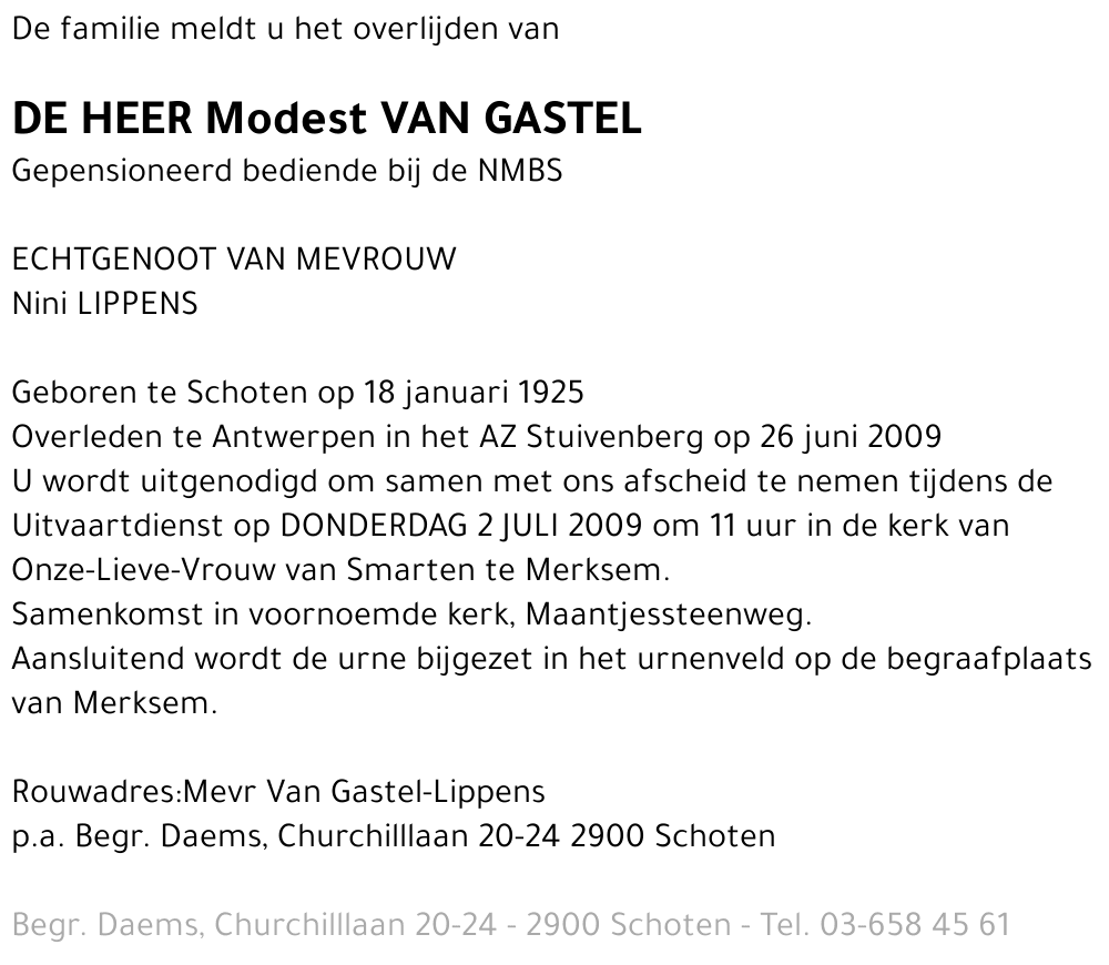 Modest Van Gastel