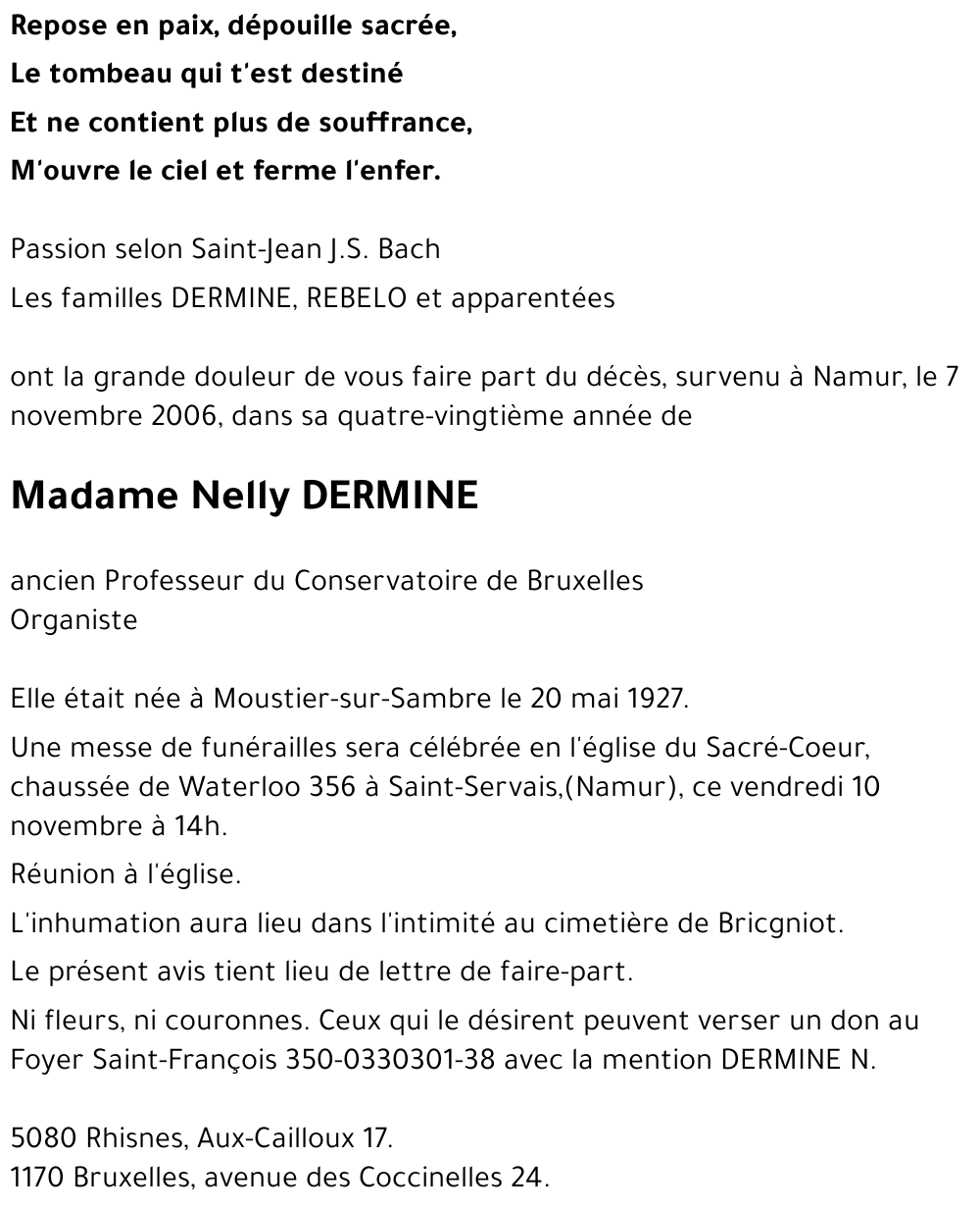 Nelly DERMINE