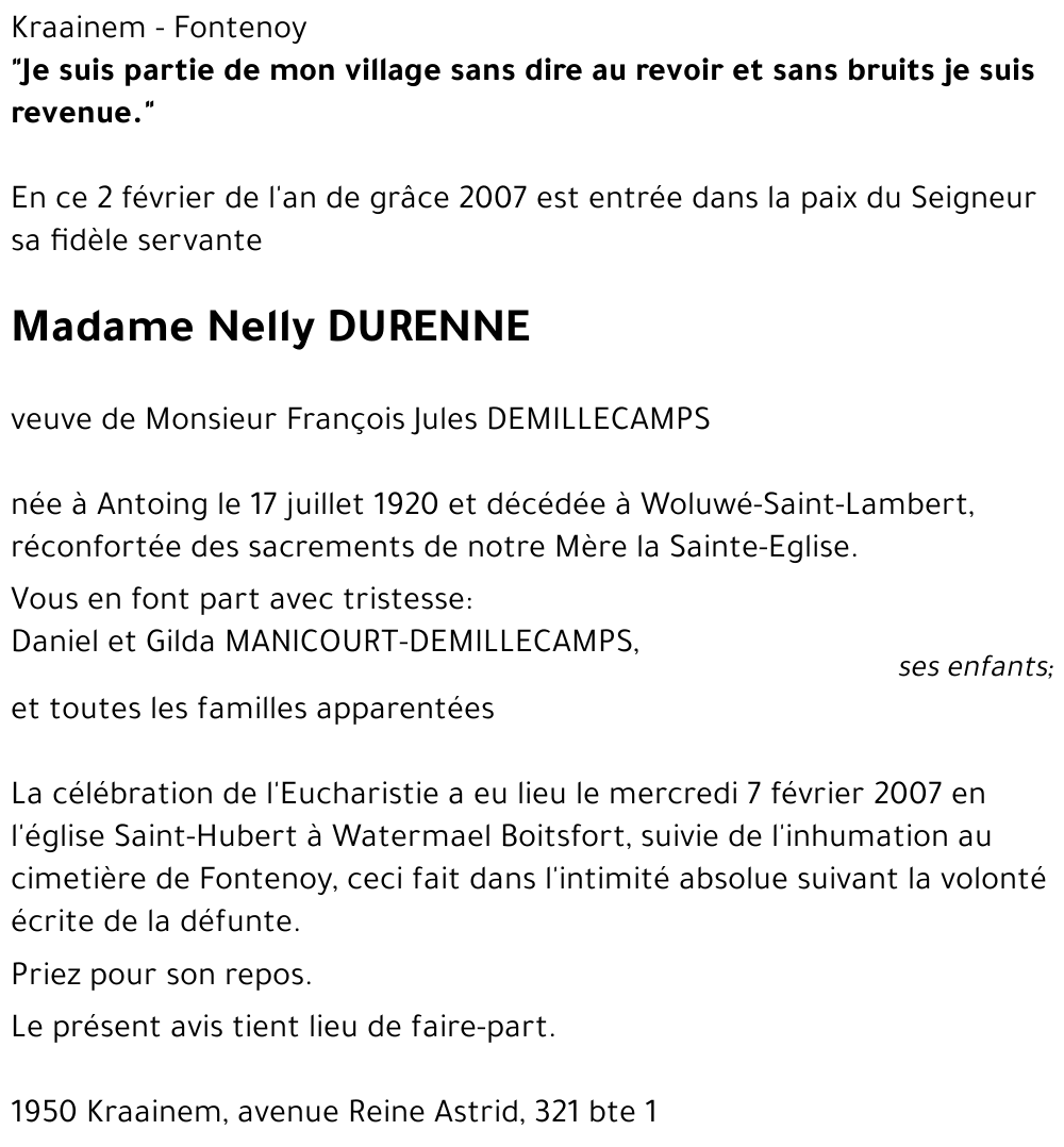 Nelly DURENNE