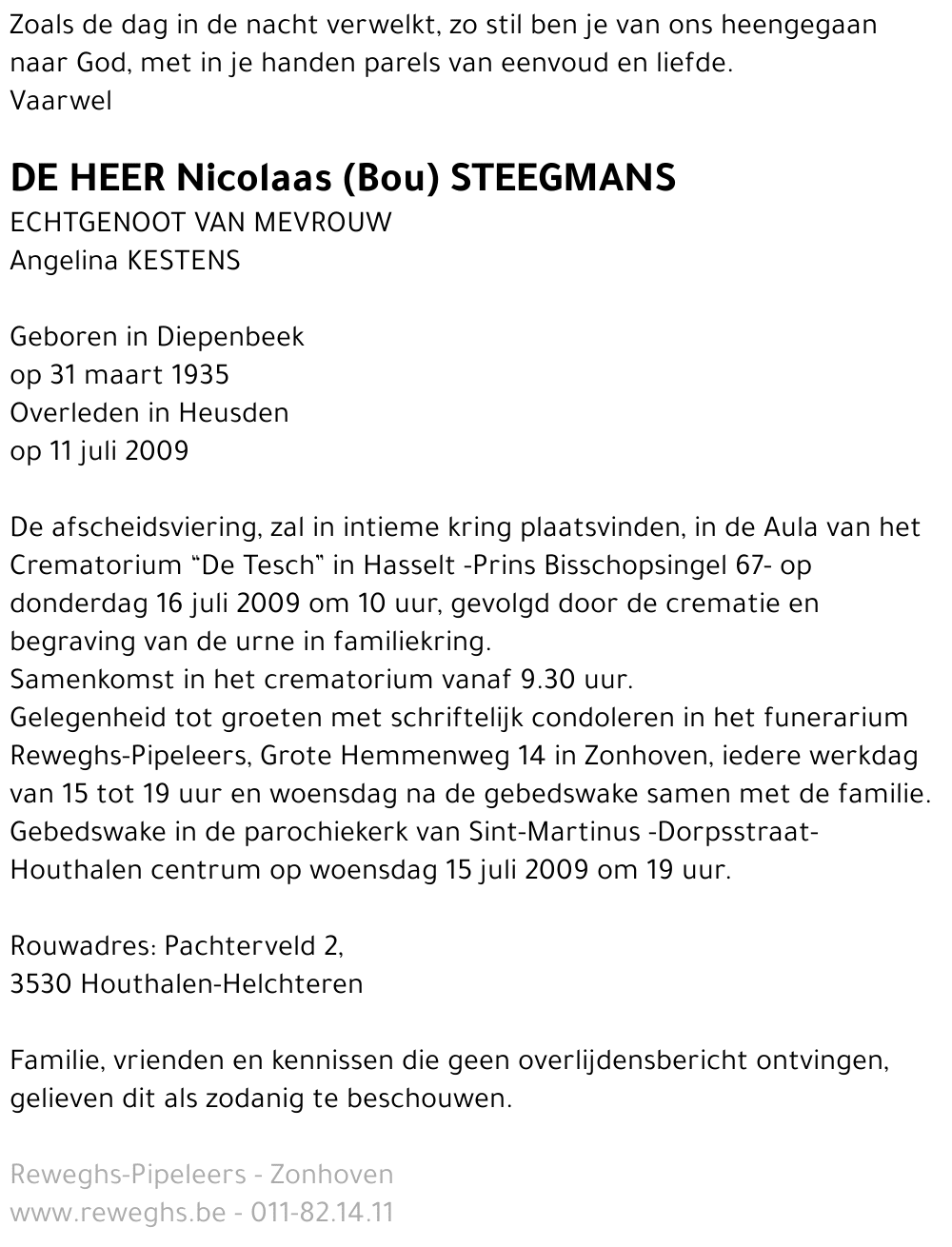 Nicolaas Steegmans