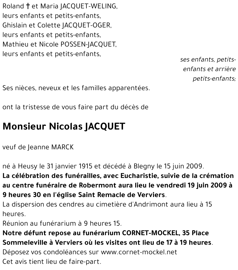 Nicolas JACQUET