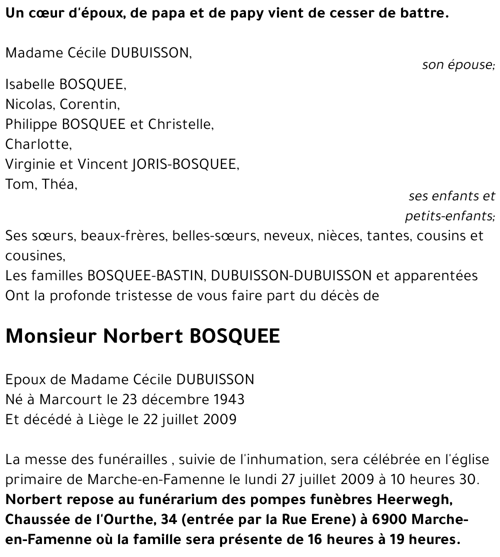 Norbert BOSQUEE