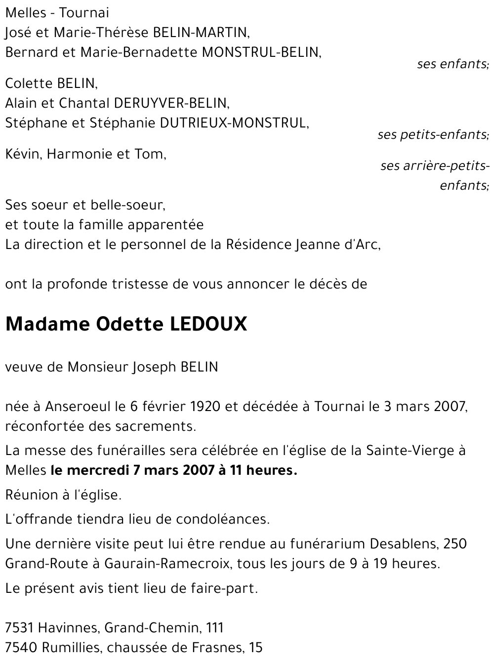 Odette LEDOUX