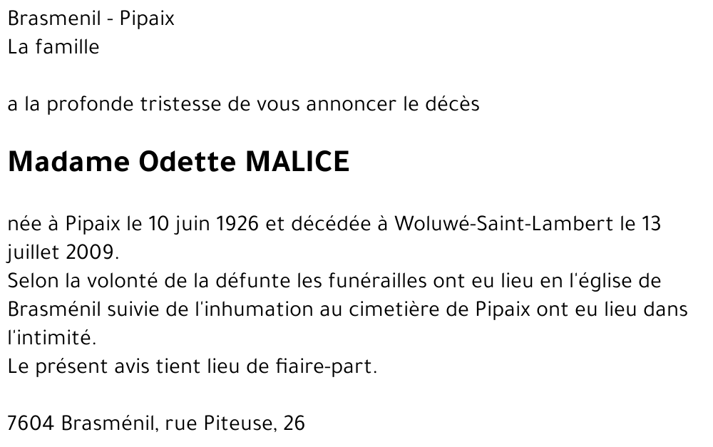 Odette MALICE