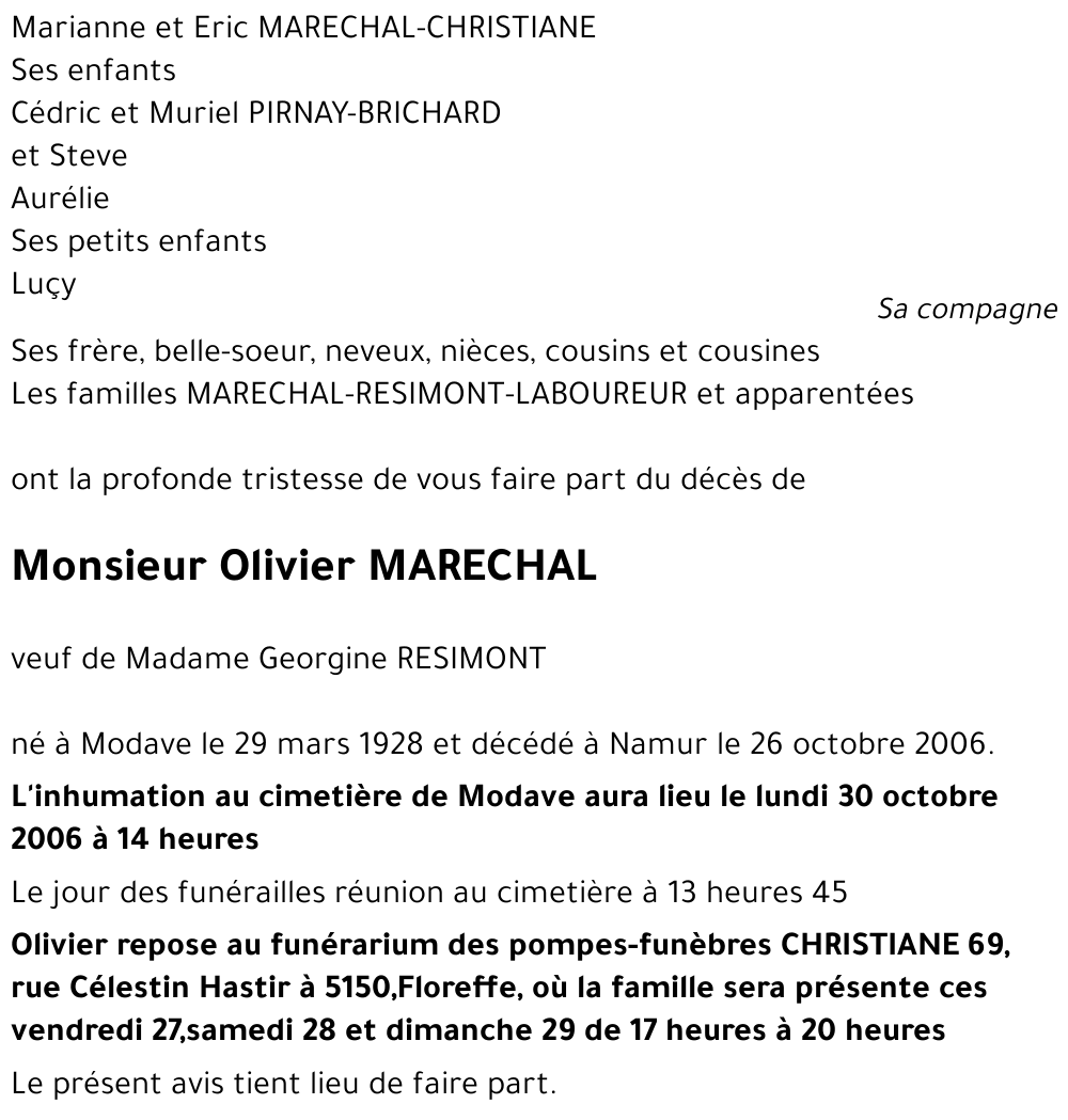 Olivier MARECHAL