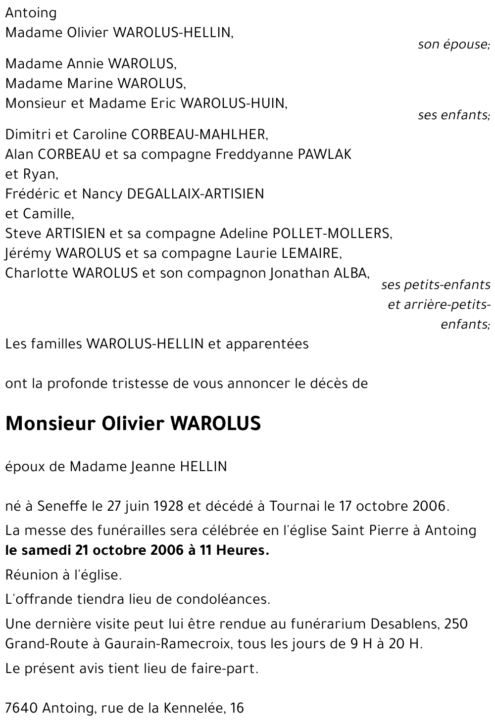 Olivier WAROLUS
