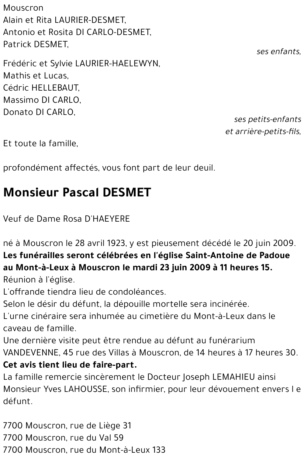 Pascal DESMET