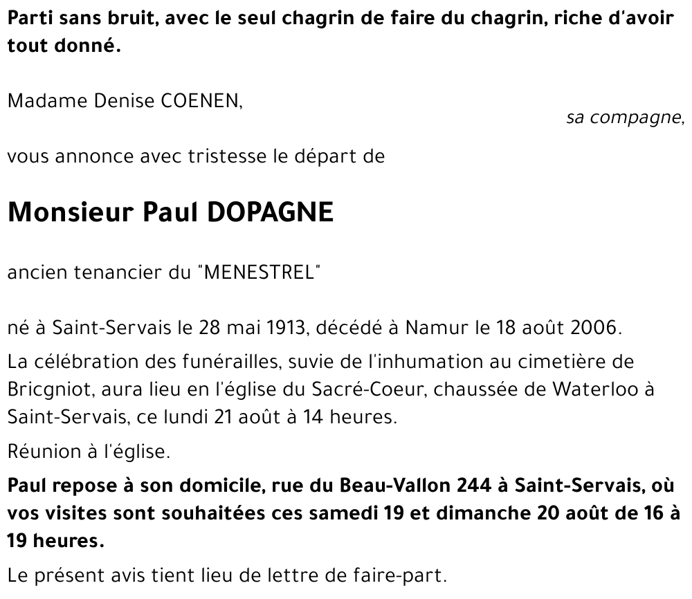 Paul DOPAGNE