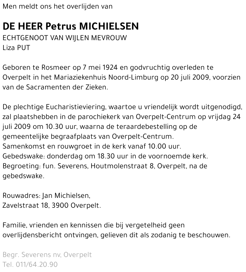 Petrus Michielsen