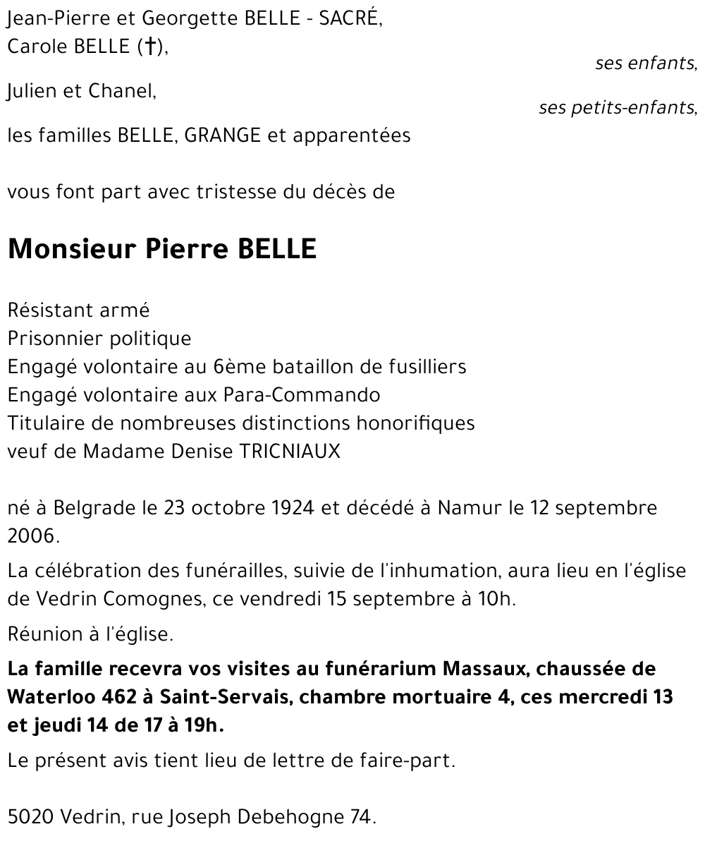 Pierre BELLE