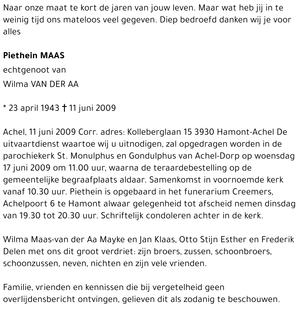 Piethein Maas