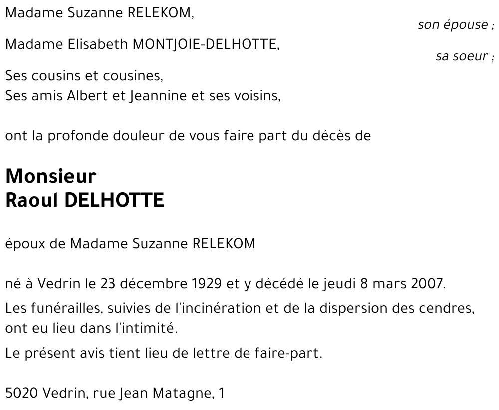 Raoul DELHOTTE