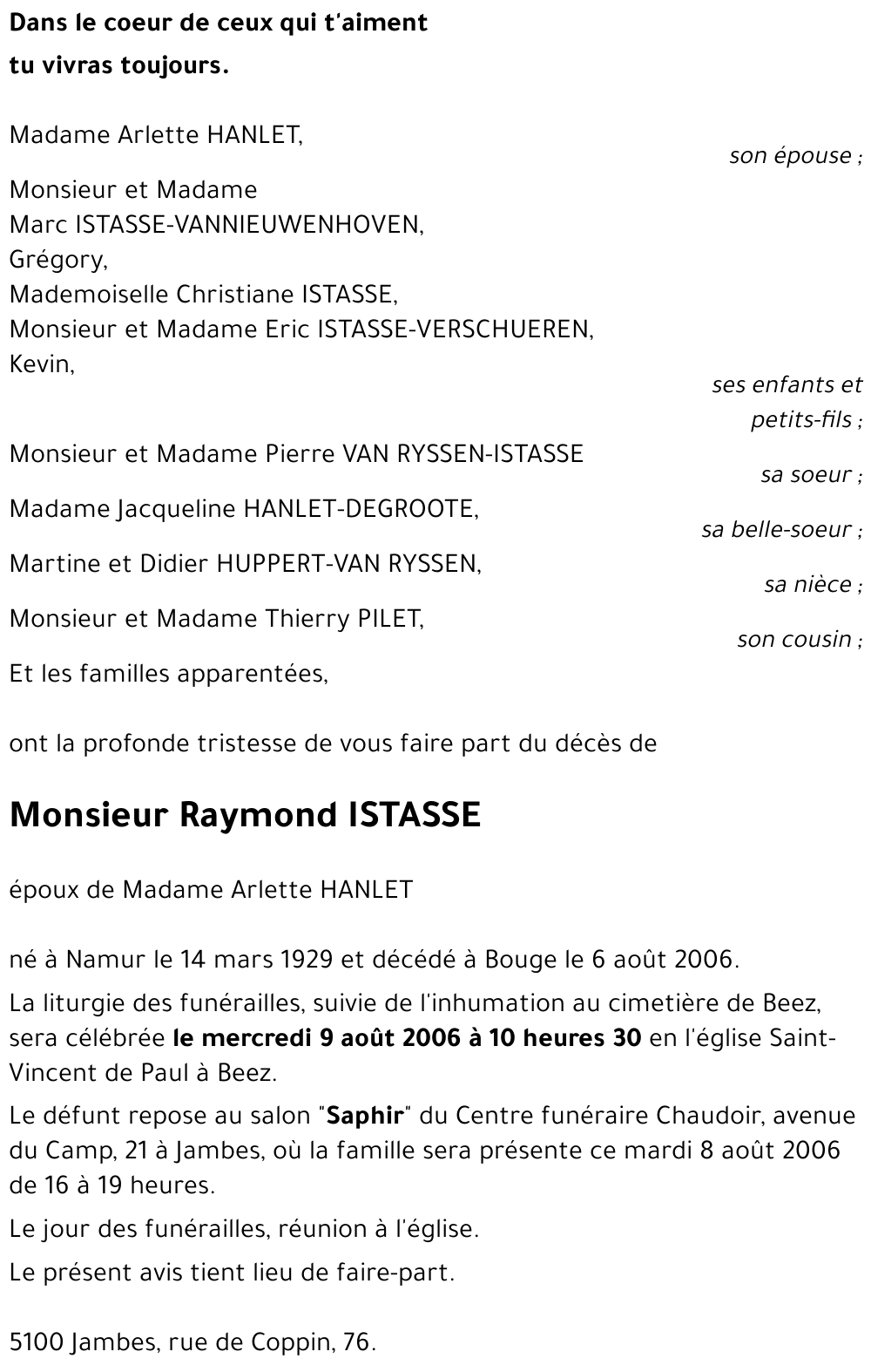 Raymond ISTASSE