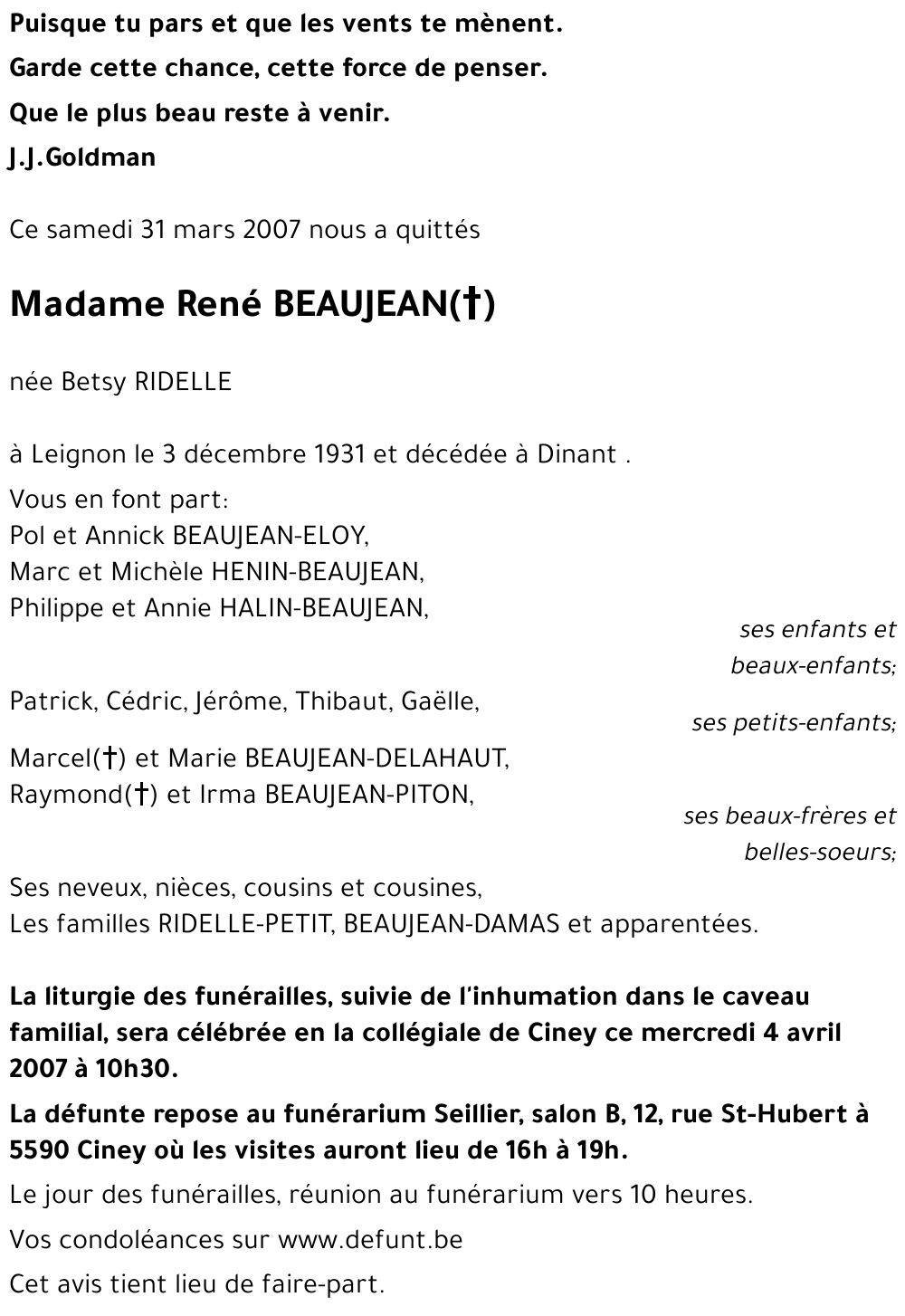René BEAUJEAN((+))