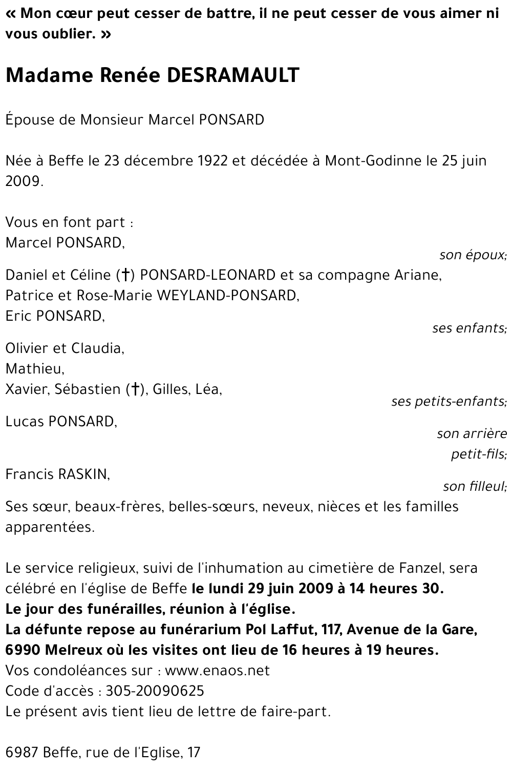 Renée DESRAMAULT