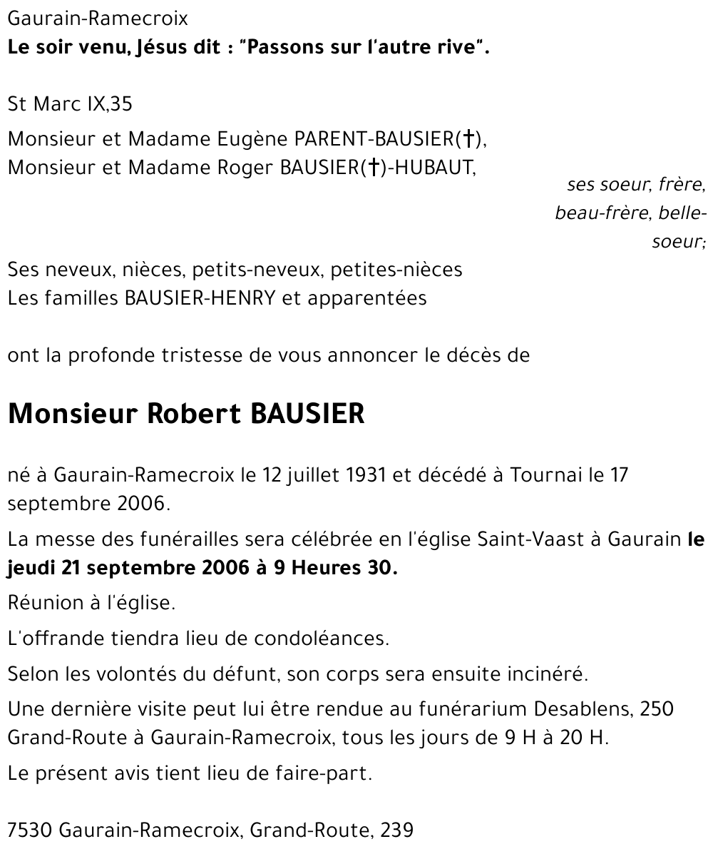 Robert BAUSIER