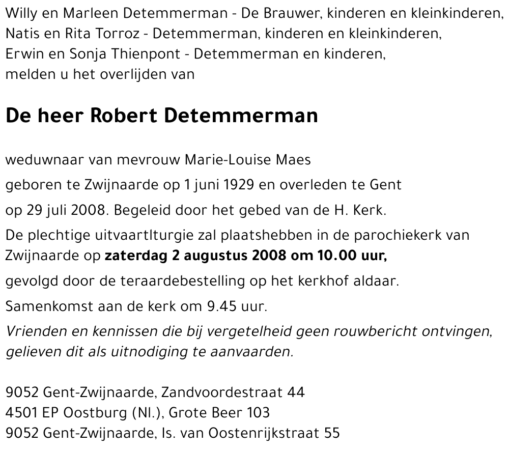 Robert Detemmerman