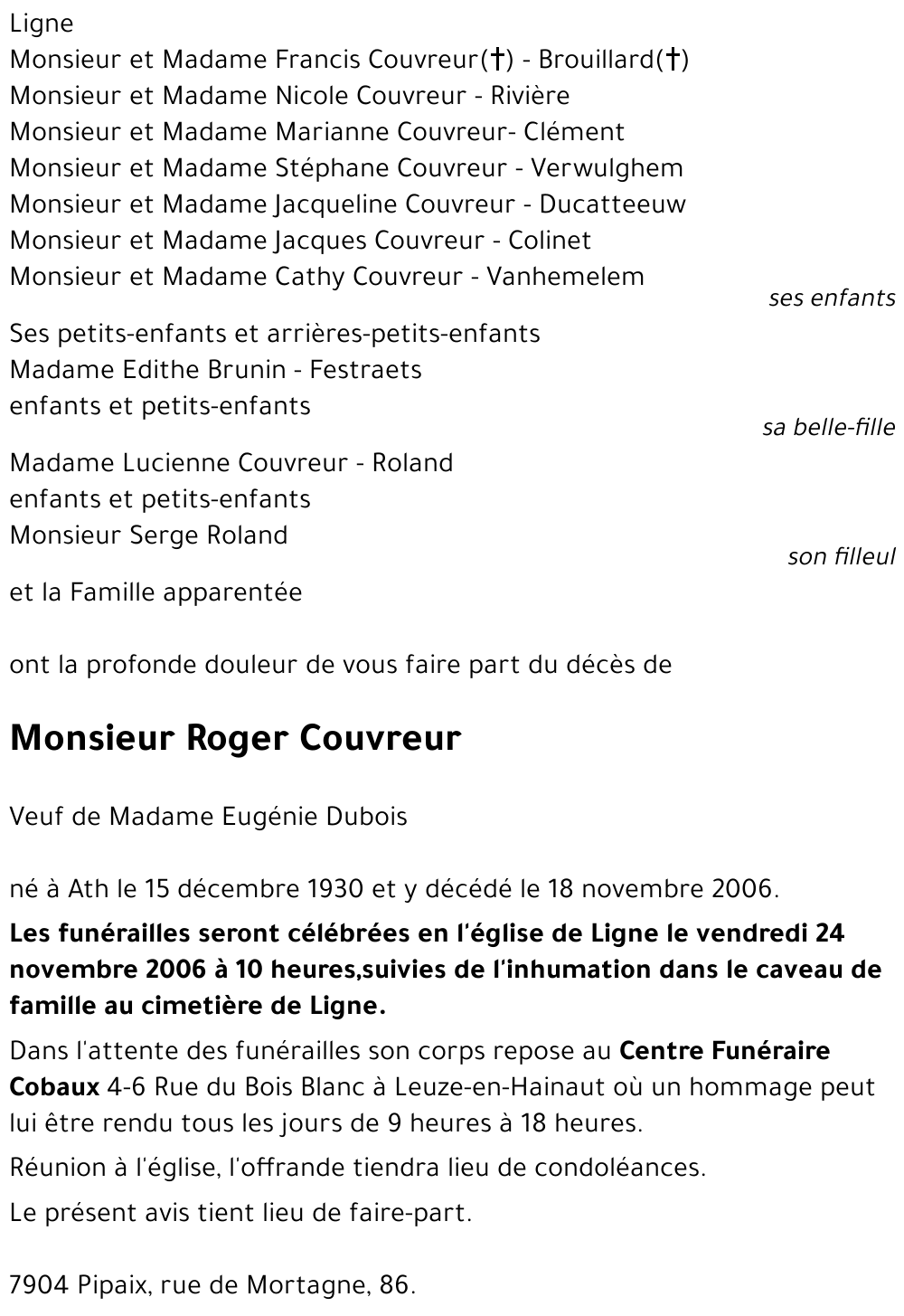 Roger Couvreur