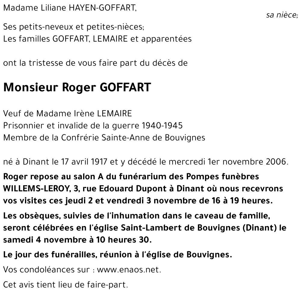Roger GOFFART