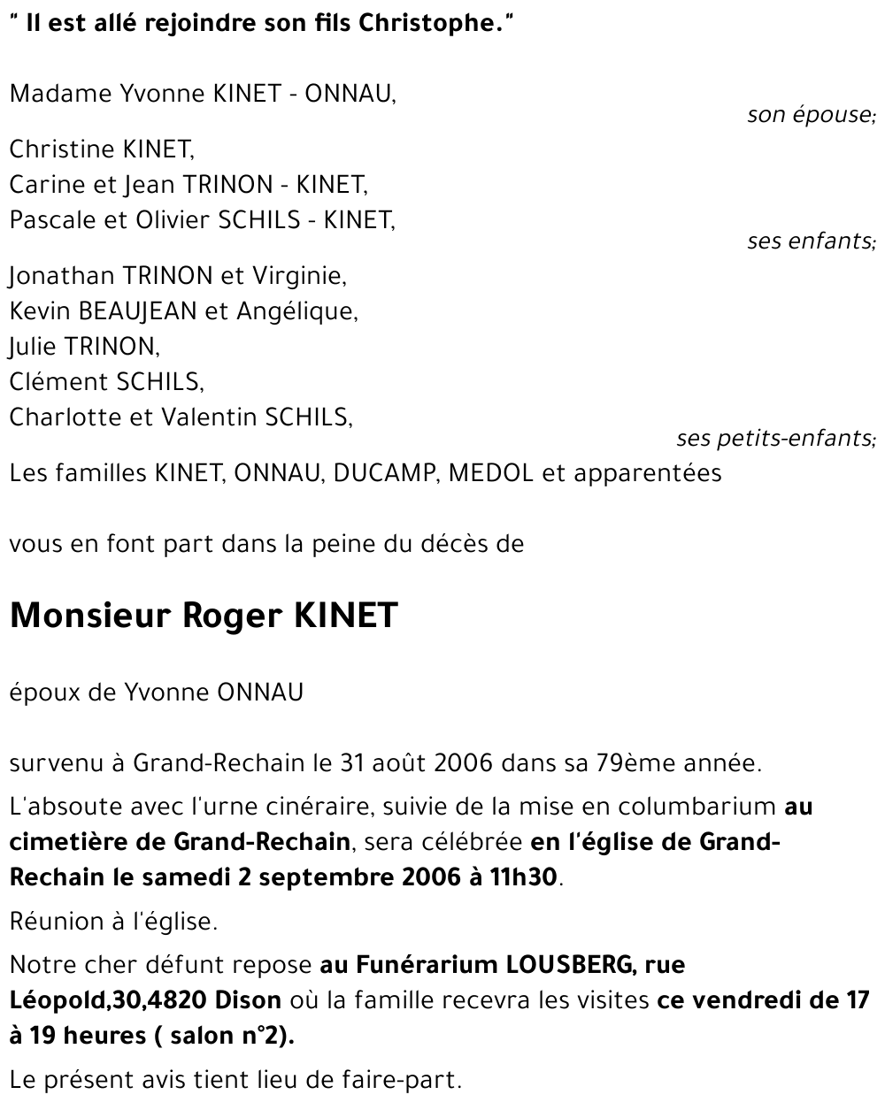 Roger KINET