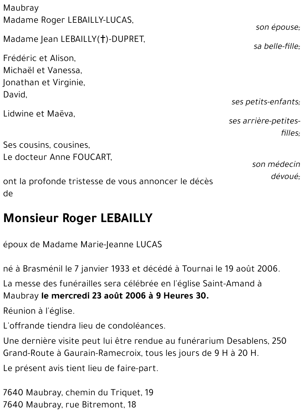 Roger LEBAILLY