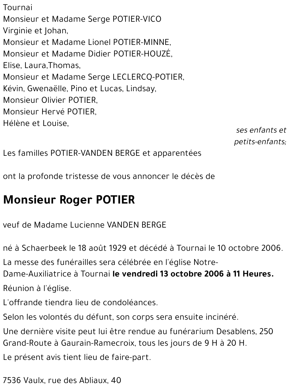 Roger POTIER
