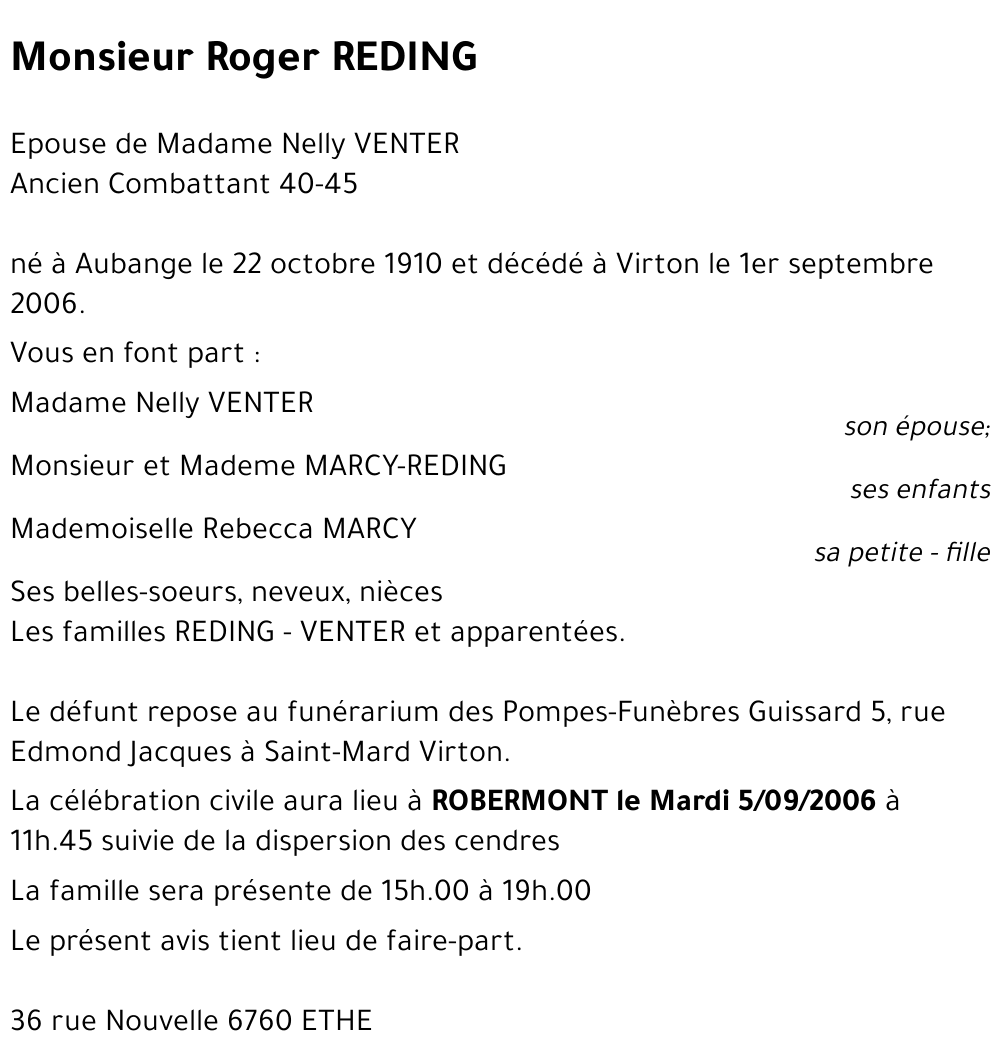 Roger REDING