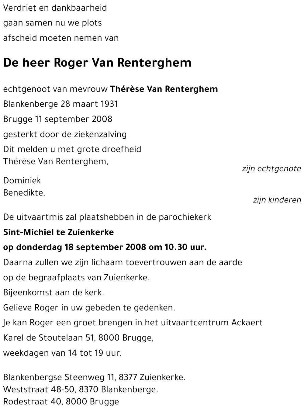 Roger Van Renterghem