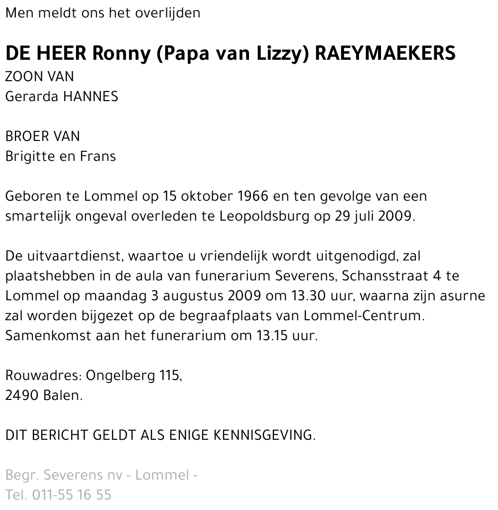 Ronny Raeymaekers