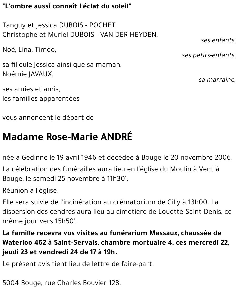 Rose-Marie ANDRÉ