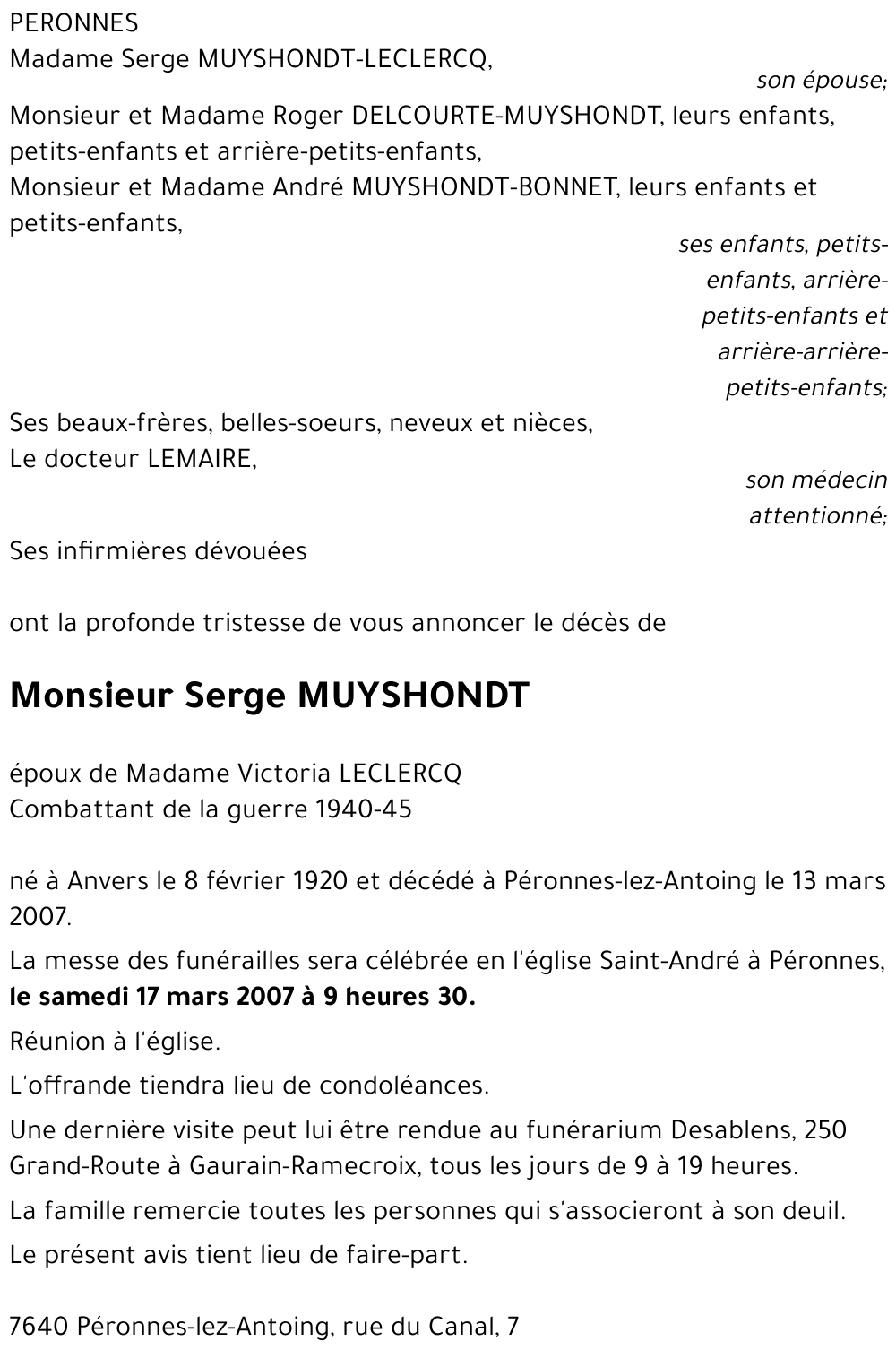 Serge MUYSHONDT