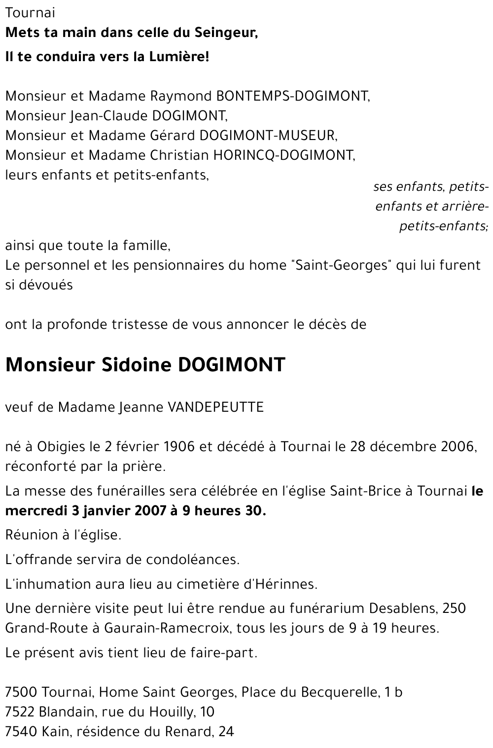 Sidoine DOGIMONT
