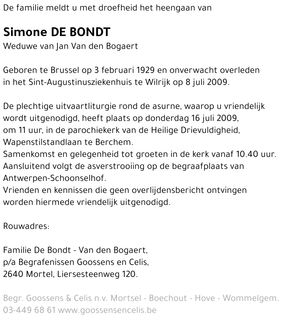 Simone De Bondt