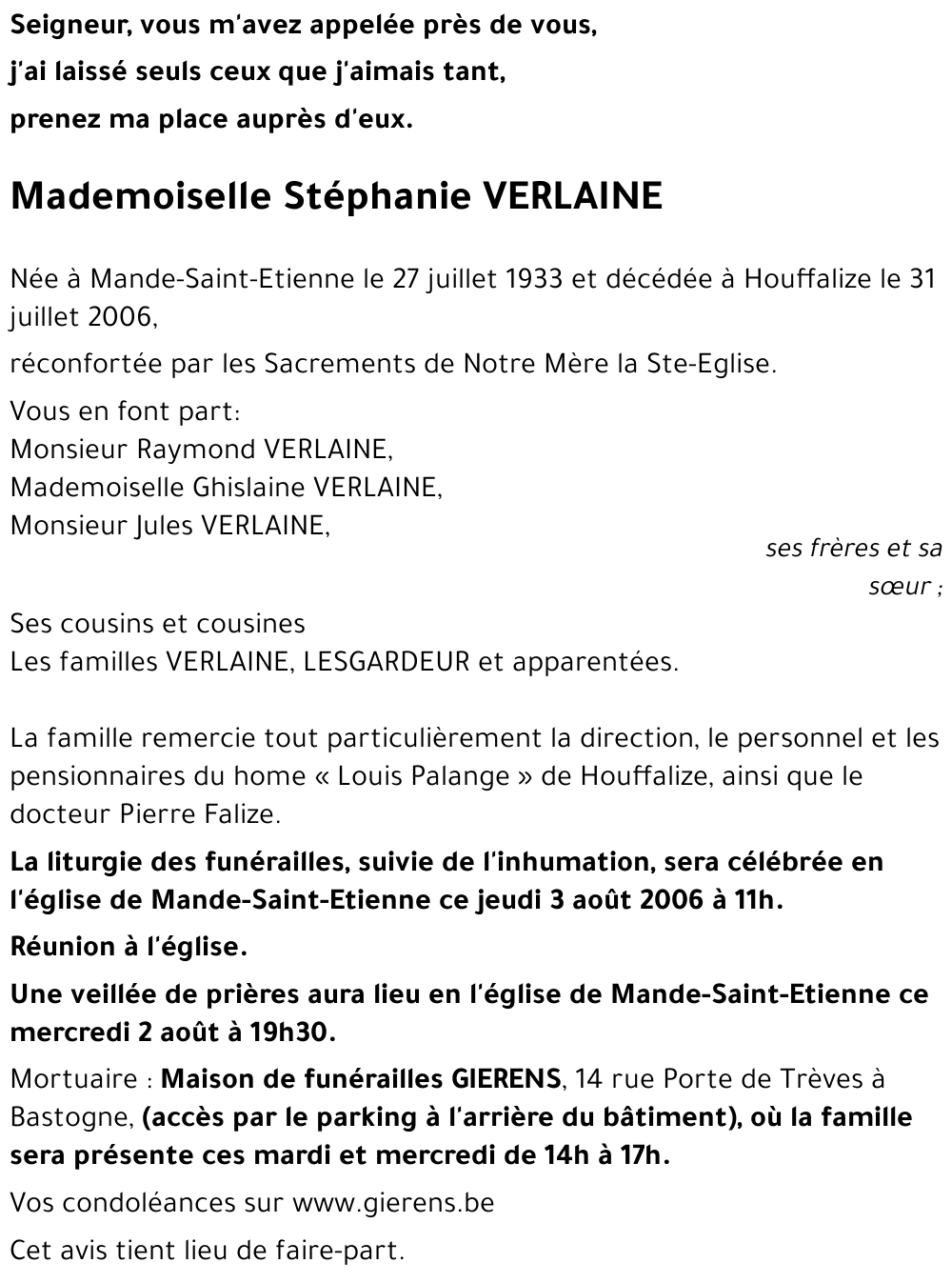 Stéphanie VERLAINE