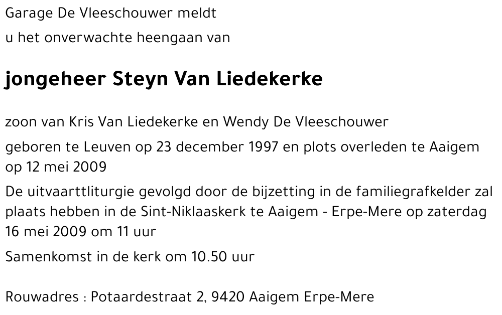 Steyn Van Liedekerke