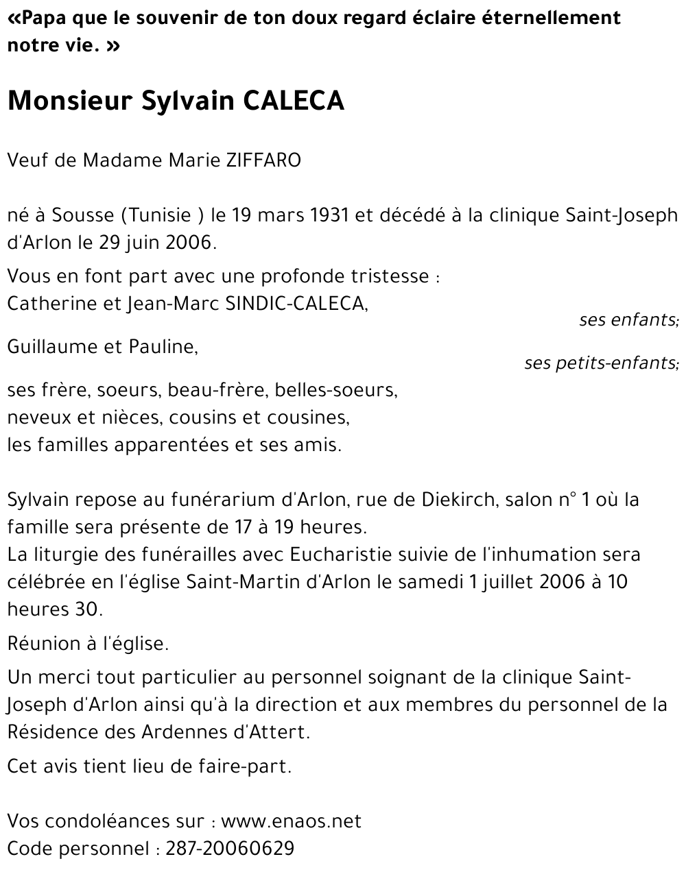 Sylvain CALECA