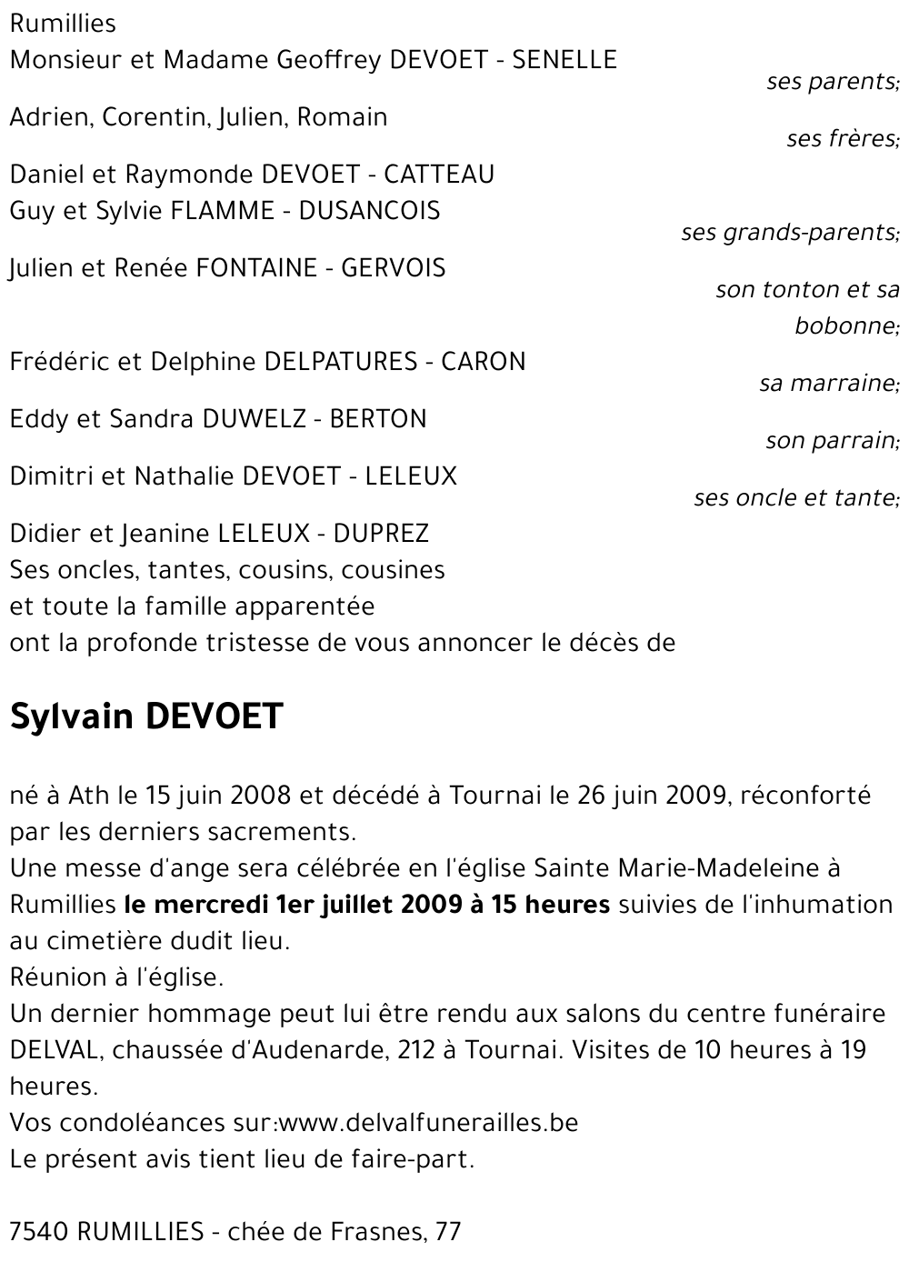 Sylvain DEVOET