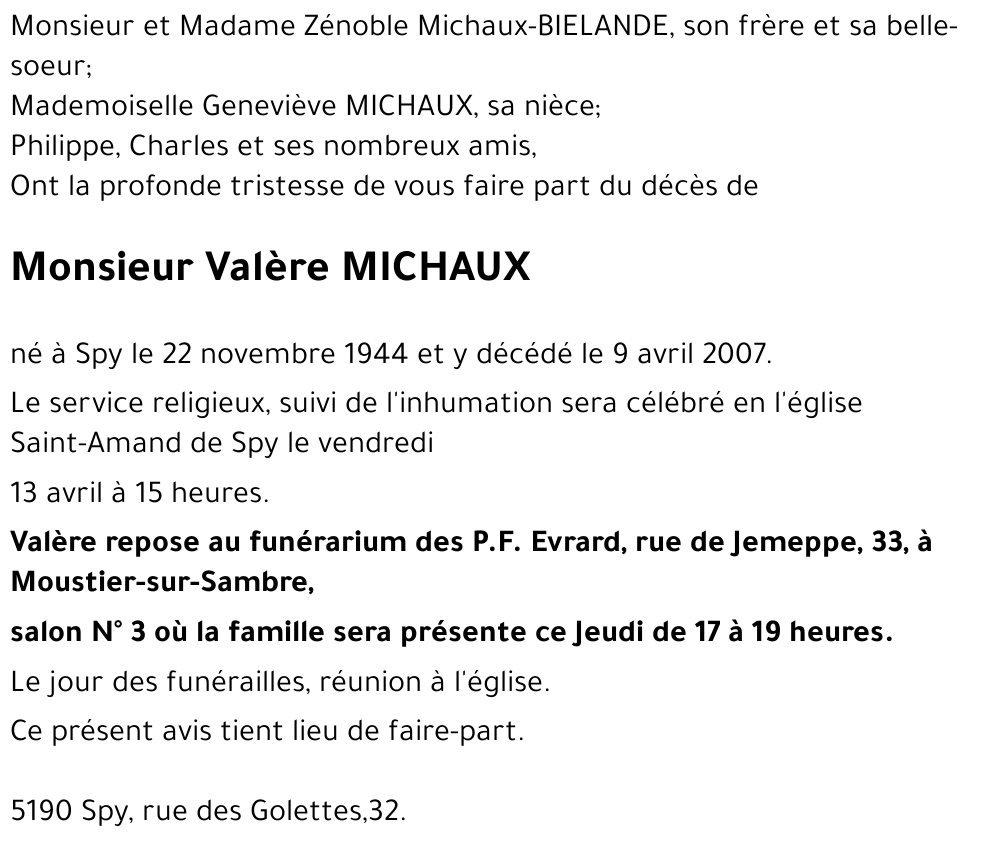 Valère MICHAUX