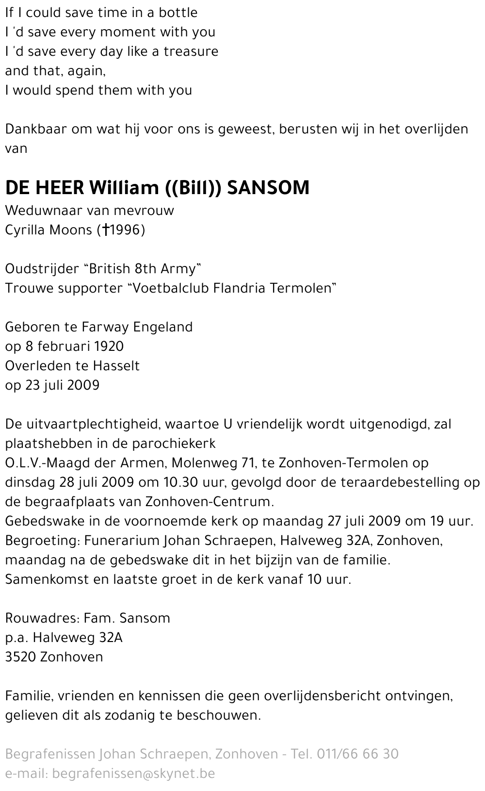 William George Sansom