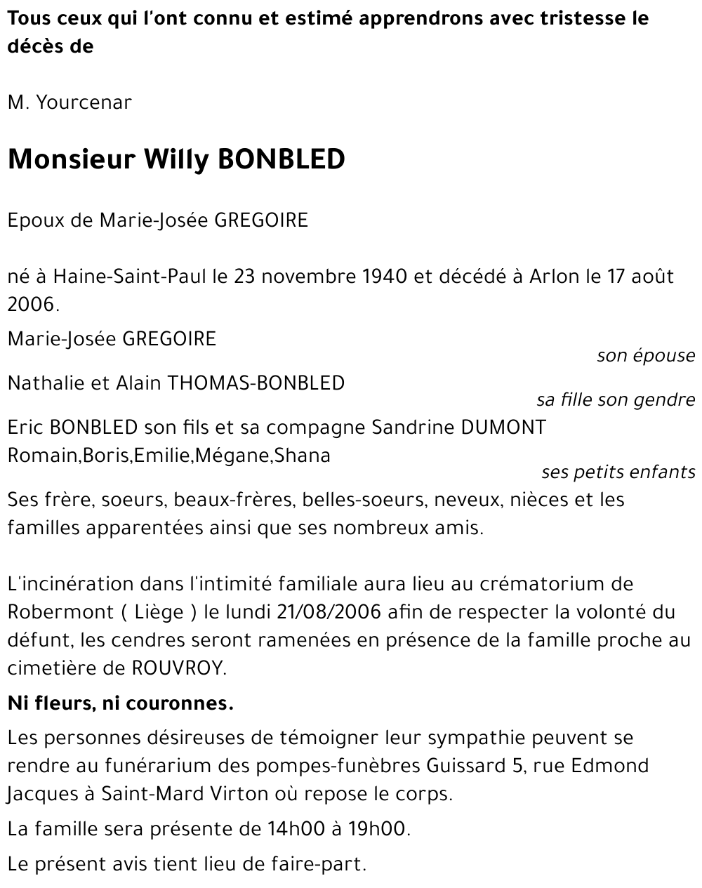 Willy BONBLED