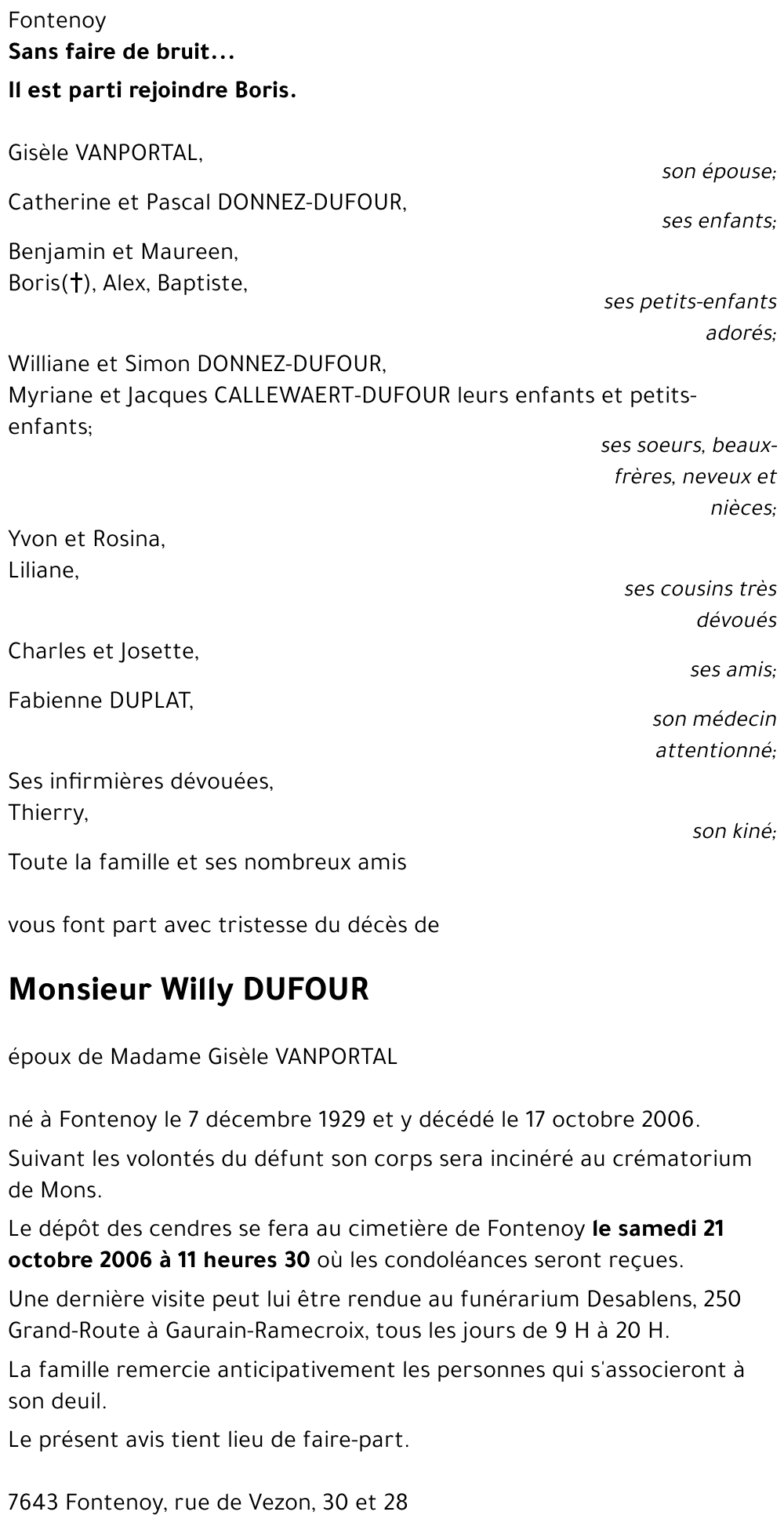 Willy DUFOUR