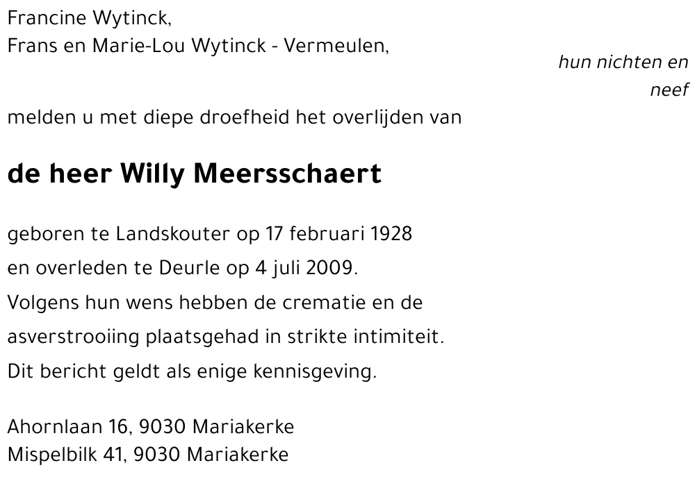 Willy Meersschaert