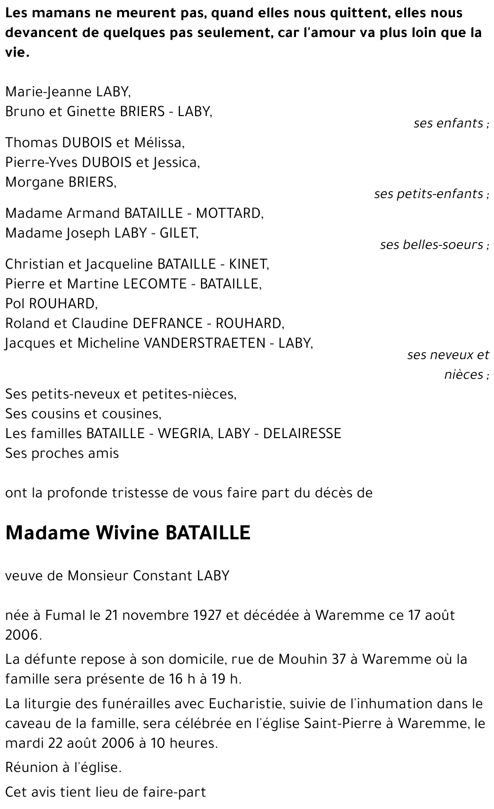 Wivine BATAILLE