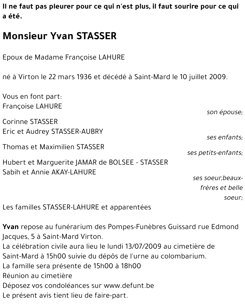 Yvan STASSER