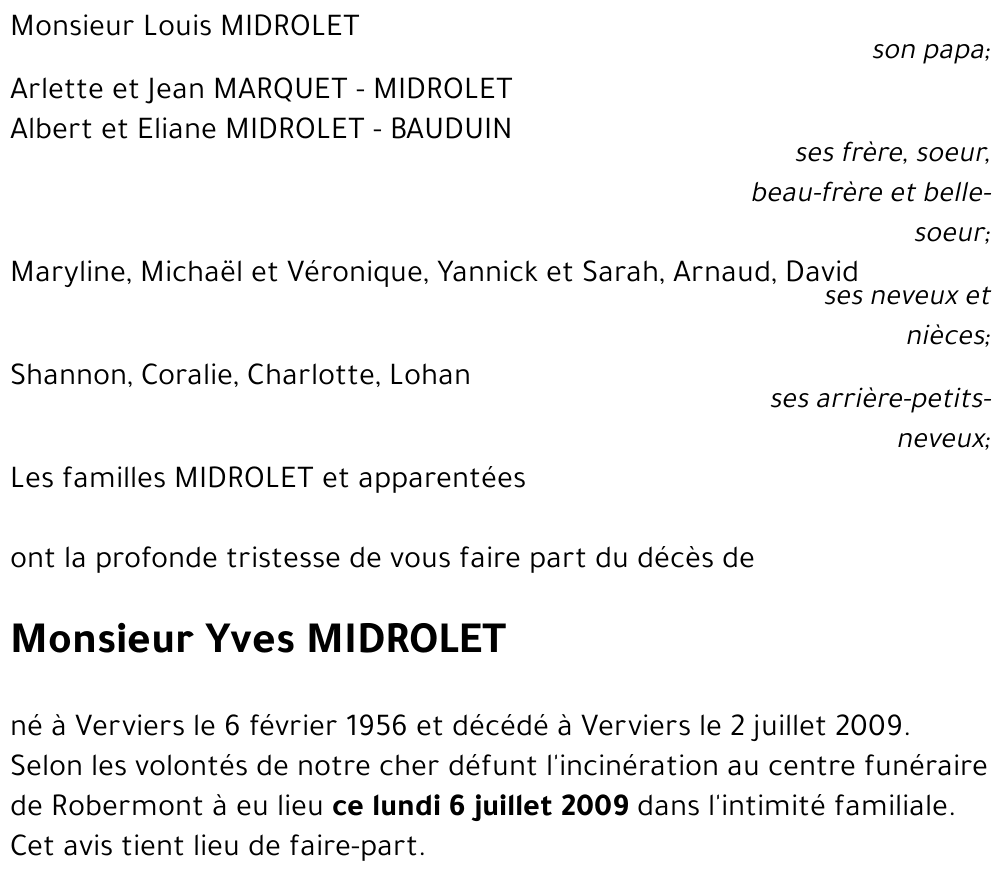 Yves MIDROLET