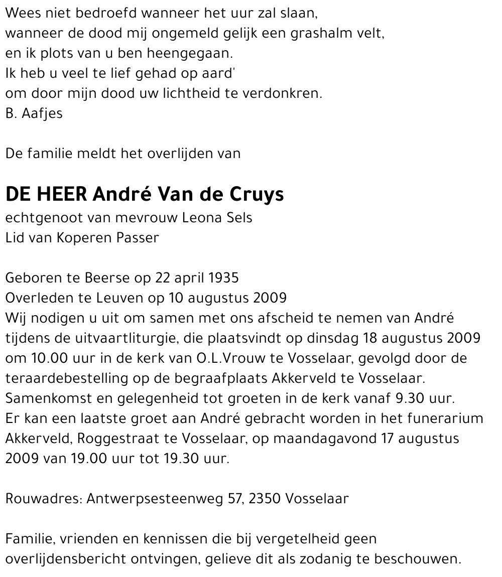 André Van de Cruys