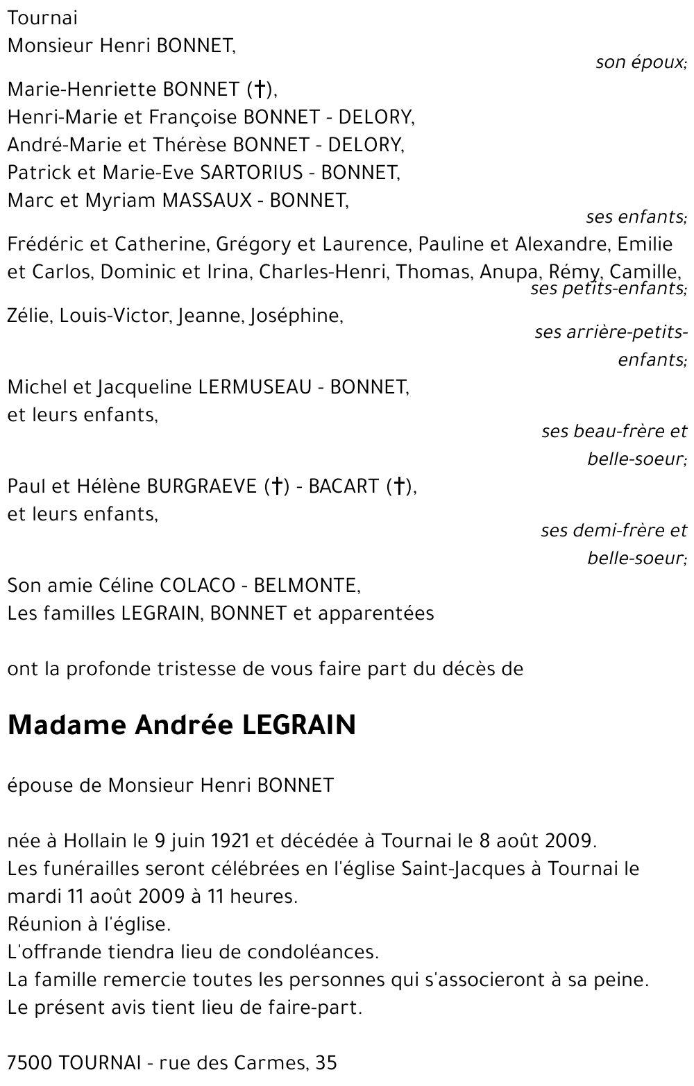 Andrée LEGRAIN